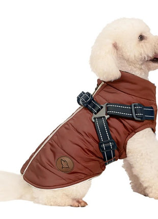 Zolux Kurtka puchowa z szelkami dla psa R.40 ceglasta