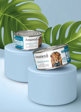 Amanova Cat Chicken & Tuna - kurczak i tuńczyk w bulionie puszka 70g [05]