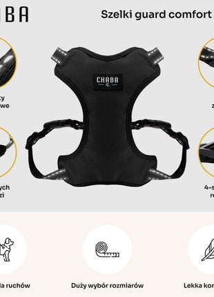 CHABA Szelki Guard Comfort Classic L czarne