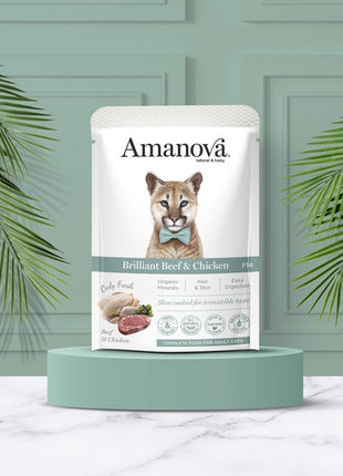 Amanova Cat Brilliant Beef & Chicken - wołowina i kurczak saszetka 85g [P14]