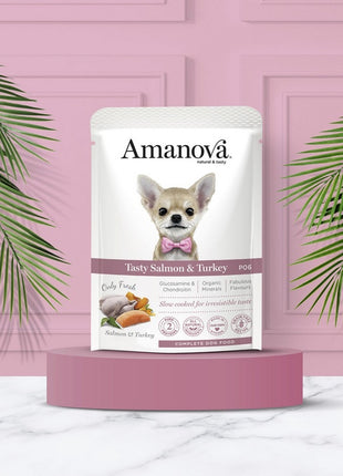 Amanova Dog Adult Tasty Salmon & Turkey - łosoś i indyk saszetka 300g [P06]