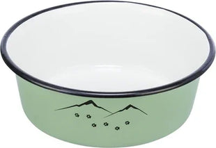 Trixie Voerbak Drinkbak Emaille / Rvs Groen