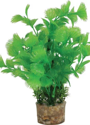 Zolux Ornament Pastic Plant Op Stenen Neutraal Assorti