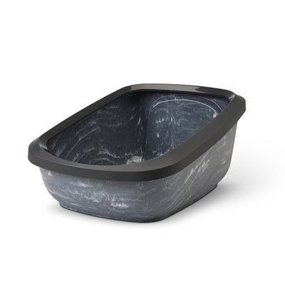 Savic Aseo Jumbo Marble Cat Litter Box Szaro/Czarny