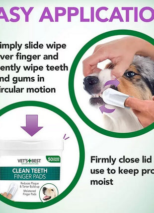 Vet's Best Czyściki do zębów napalcowe 50szt.