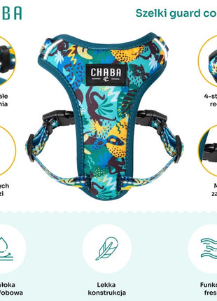 CHABA Szelki Guard Comfort Story III bezuciskowe S 1,6cm Carnival