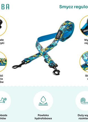 CHABA Smycz regulowana Story III M 20mm/260cm Carnival