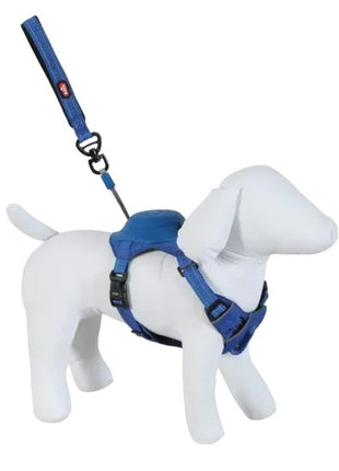 Zolux Szelki ze smyczą automatyczną Easyride S niebieskie