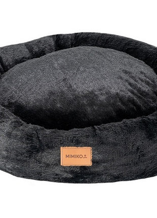 MIMIKO Pets Legowisko Shaggy okrągłe XL 75cm czarne