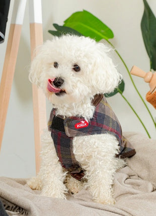 Zolux Kurtka w kratę dla psa Cheverny R.35 brązowa