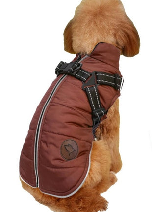 Zolux Kurtka puchowa z szelkami dla psa R.30 ceglasta