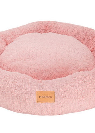 MIMIKO Pets Legowisko Shaggy okrągłe XL 75cm różowe