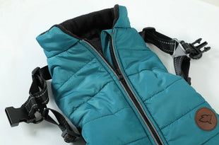 Zolux Kurtka puchowa z szelkami dla psa R.40 niebieska