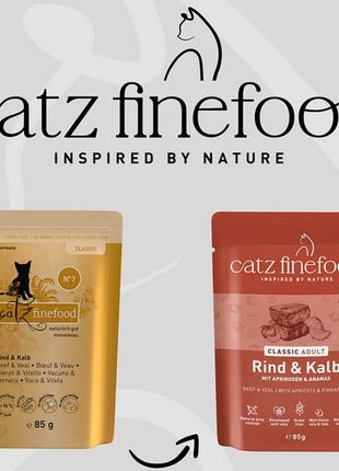 Catz Finefood Classic N.07 Wołowina i cielęcina saszetka 85g