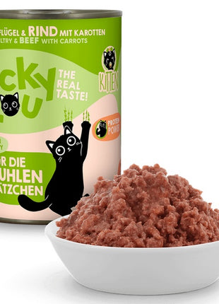 Lucky Lou Lifestage Kitten Drób i wołowina puszka 400g