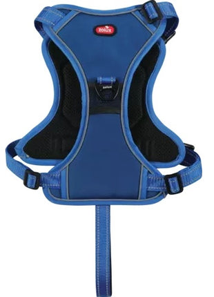 Zolux Szelki ze smyczą automatyczną Easyride XL niebieskie