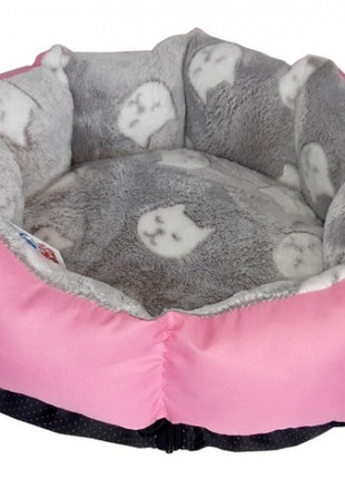 Robto Legowisko Róża EX M różowy / szary w koty