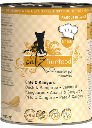 Catz Finefood Ragout N.607 Kaczka i Kangur puszka 380g
