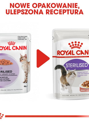 Royal Canin Sterilised w sosie karma mokra dla kotów dorosłych, sterylizowanych saszetka 85g