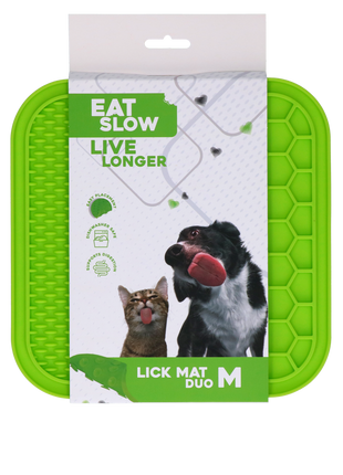 Eat Slow Live Longer Lick Mat Duo M Groen