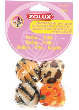 Zolux Piłki kolorowe dla kota - zestaw 4szt. [480418]