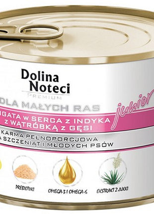 Dolina Noteci Premium Pies Mały Junior serca indyka i wątróbka z gęsi 185g
