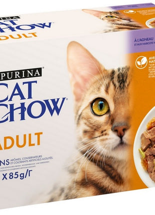 Purina Cat Chow Jagnięcina i zielona fasolka saszetki 10x85g