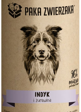 Paka Zwierzaka Indyk i żurawina puszka 400g