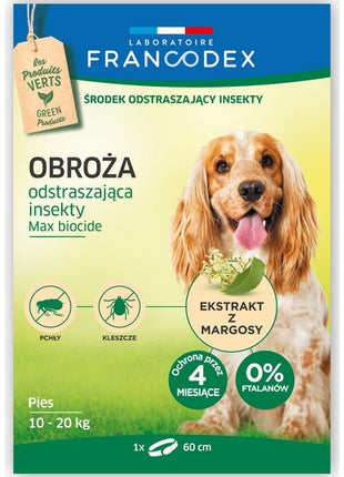 Francodex Obroża odstraszająca insekty średnie psy 10-20kg 60cm [FR179172]