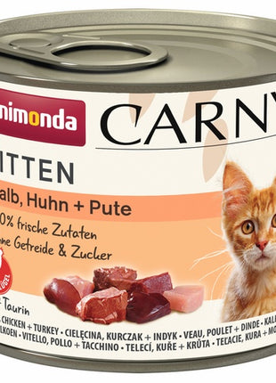 Animonda Carny Kitten Cielęcina + Kurczak + Indyk puszka 200g