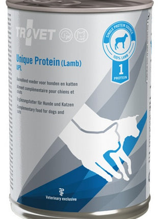 Trovet Unique Protein UPL Jagnięcina dla psa i kota puszka 400g