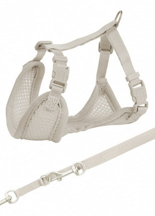 Trixie Szelki ze smyczą Junior 26-34cm jasnoszare [15560]