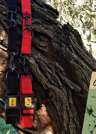 Dingo Smycz taśma przedłużana z taśmy bawełnianej 1,6cm/120-220cm czerwona