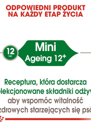 Royal Canin Mini Ageing 12+ karma sucha dla psów dojrzałych po 12 roku życia, ras małych 1,5kg