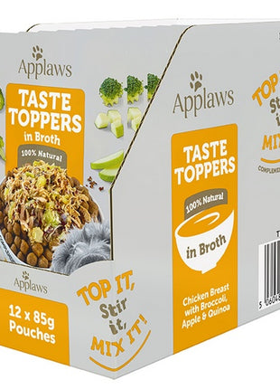 Applaws Taste Toppers Saszetka dla psa - kurczak, brokuł, jabłko i ryż w sosie 85g