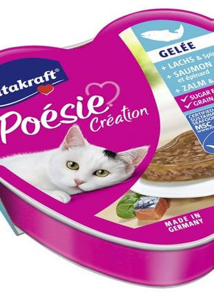 Vitakraft Poesie galaretka łosoś i szpinak tacka 85g