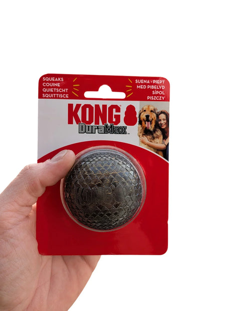 Kong Duramax Ball - wyjątkowo mocna piłka dla psa z piszczałką