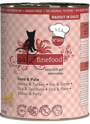 Catz Finefood Ragout N.603 Gęś i Indyk puszka 380g