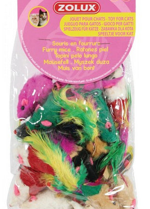 Zolux Zestaw 24 małych myszek dla kota [480412]