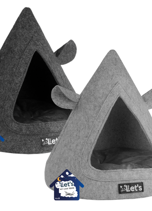 Let's sleep Pet Cave TeePee Grijs