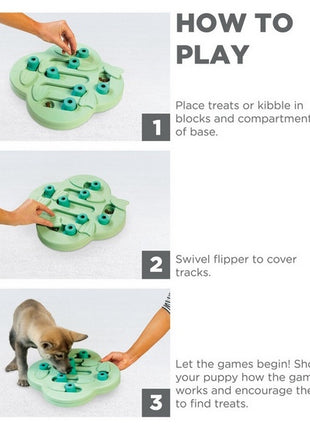 Nina Ottosson Puppy Hide 'N Slide Green - gra edukacyjna [69538]