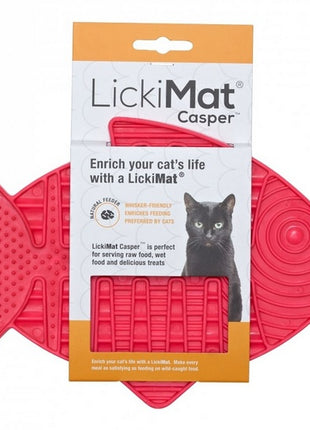 LickiMat Classic Casper Rybka paski miękka różowa