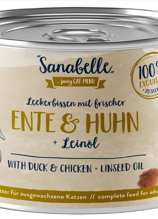 Sanabelle Kaczka, kurczak i olej lniany puszka 195g