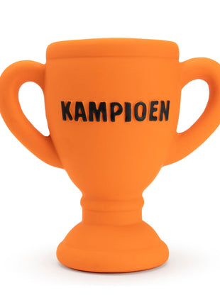 Oranje Latex Hondenspeeltjes WK Beker