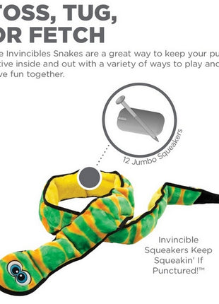 Outward Hound Invincibles Snake orange/green 12 piszczałek [32005]