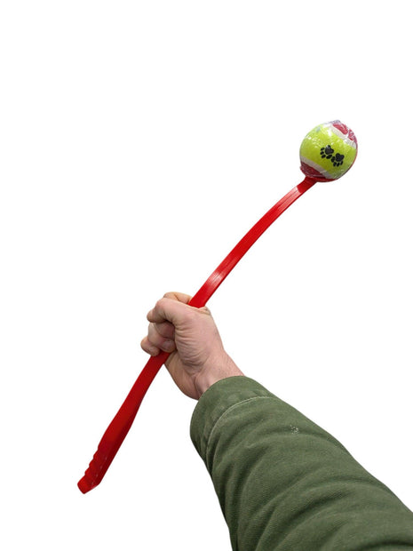 Werpstok voor tennisballen - 63 cm - verschillende kleuren