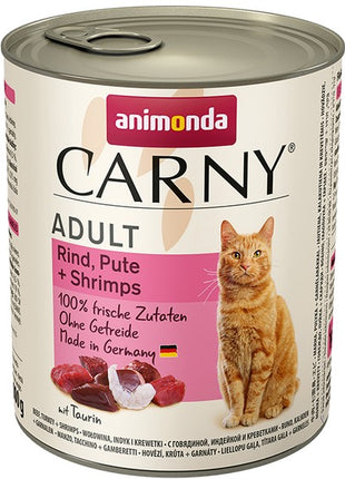 Animonda Carny Adult Wołowina, Indyk + Krewetki puszka 800g