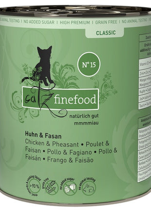 Catz Finefood Classic N.15 Kurczak i Bażant puszka 800g