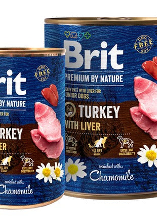 Brit Premium By Nature Turkey & Liver Junior puszka 400g