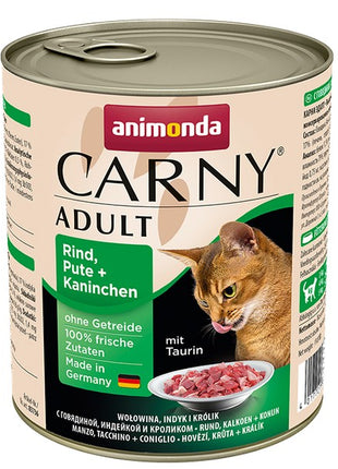 Animonda Carny Adult Wołowina, Indyk + Królik puszka 800g